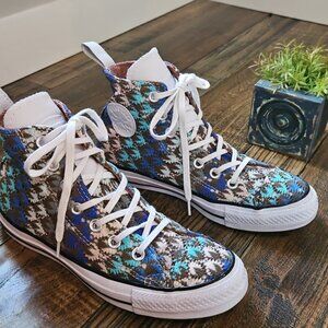 Converse All☆Star Missoni Unique Womens Crochet Blue Brown and White Sneakers.‎